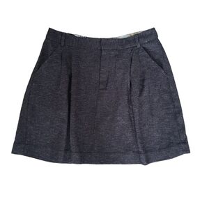 Rachel Roy Tweed Mini Skirt Dark Gray Pleated Front